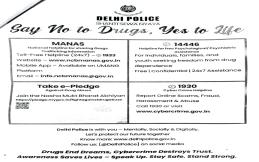 Anti Drug Awareness for Drug free Delhi initiative